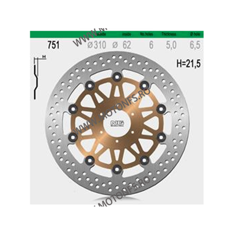 NG - Disc frana (fata) NG751 - HONDA CBR 900RR 510-0751 NG BRAKE DISC NG Discuri Frana 864,00 lei 864,00 lei 726,05 lei 726,0...