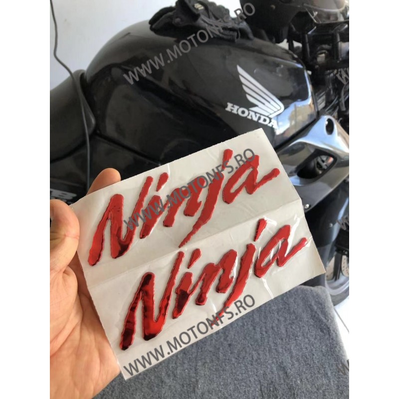 17CM X 6CM 2BUC AUTOCOLANT 3D ROSU KAWASAKI NINJA Y2HE7 Y2HE7  Autocolant / Stikare Carena 15,00 lei 15,00 lei 12,61 lei 12,6...