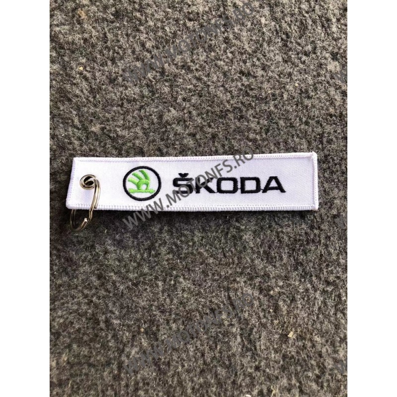 SKODA Breloc Brodat Pe Ambele Fete QUD23 QUD23  Breloc Chei 25,00 lei 25,00 lei 21,01 lei 21,01 lei