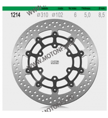 NG - Disc frana NG1214 - SUZUKI GSX600 / 750 / 1000 2008-2011 510-1214 NG BRAKE DISC NG Discuri Frana 864,00 lei 864,00 lei 7...