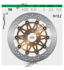 NG - Disc frana NG166001 / NG166 - ZX-6R / 7R / 9R / ZZR1100 510-0166 NG BRAKE DISC NG Discuri Frana 864,00 lei 864,00 lei 72...