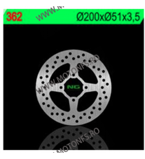 NG - Disc frana NG362 - YAMAHA QUAD YFM, YFZ 2004-2006 510-0362 NG BRAKE DISC NG Discuri Frana 303,60 lei 303,60 lei 255,13 l...
