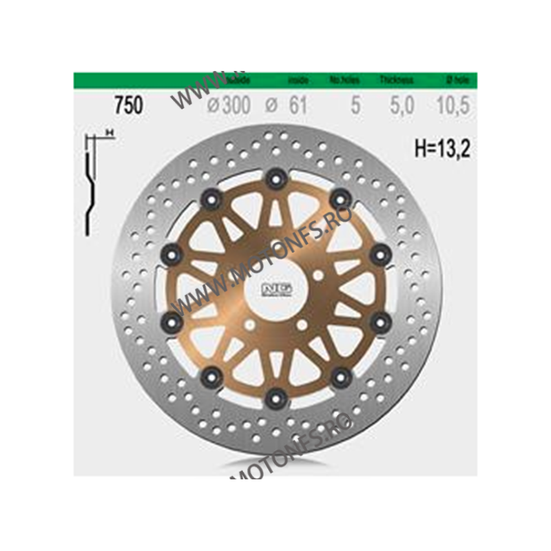 NG - Disc frana NG750 - ZZR600 / ZX-6R / ZR7 510-0750 / 210.750 NG BRAKE DISC NG Discuri Frana 864,00 lei 864,00 lei 726,05 l...