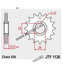 JT - Pinion (fata) JTF1126, 16 dinti - Aprilia Pegaso650- 1996/Moto6.5 105-482-16 JT Sprockets JT Sprockets Pinion 78,00 lei ...