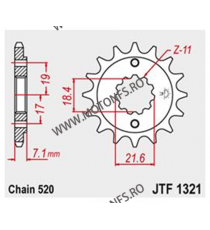 JT - Pinion (fata) JTF1321, 13 dinti - CBF250/XR250R Front sprocket 13T, for chain 520 101-442-13 / 726.41.95 JT Sprockets JT...