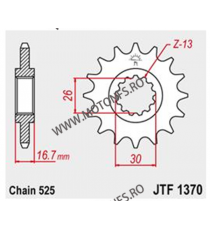 JT - Pinion (fata) JTF1370, 15 dinti - CBR600 1999/900RR 1996- Sonderzz. 101-564-15 JT Sprockets JT Sprockets Pinion 78,00 le...