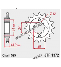 JT - Pinion (fata) JTF1372, 17 dinti - VT750C2 1997-/ VT750DC 2001- 101-555-17 JT Sprockets JT Sprockets Pinion 93,00 lei 93,...