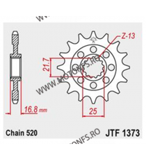 JT - Pinion (fata) JTF1373, 16 dinti - NC700S/NC700X/Integra 2012- 101-468-16 JT Sprockets JT Sprockets Pinion 107,00 lei 107...