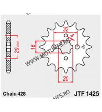 JT - Pinion (fata) JTF1425, 15 dinti - RV125 / RV125 VanVan 2003-  Front sprocket 15T, for chain 428 103-326-15 / 726.1425-15...
