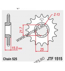 JT - Pinion (fata) JTF1515, 14 dinti - Daytona600/650, SpeedFour 104-561-14 / 726.34.29 JT Sprockets JT Sprockets Pinion 102,...