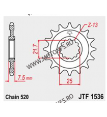 JT - Pinion (fata) JTF1536, 16 dinti - ZX-6R 2007- 104-471-16 JT Sprockets JT Sprockets Pinion 78,00 lei 78,00 lei 65,55 lei ...