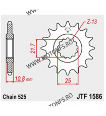 JT - Pinion (fata) JTF1586, 17 dinti - TDM850 1996-1998/TRX850 102-565-17 JT Sprockets JT Sprockets Pinion 73,00 lei 73,00 le...