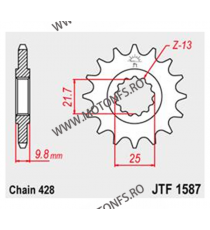 JT - Pinion (fata) JTF1587, 19 dinti - FZR400 Exup / SR400 2014- 102-368-19 / 726.42.86 JT Sprockets JT Sprockets Pinion 95,0...