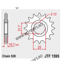 JT - Pinion (fata) JTF1595, 16 dinti - XJ6 Diversion 2009- 102-463-16 JT Sprockets JT Sprockets Pinion 73,00 lei 73,00 lei 61...