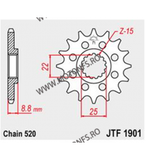 JT - Pinion (fata) JTF1901, 12 dinti - KTM 105-411-12 / 726.15.63 JT Sprockets JT Sprockets Pinion 59,00 lei 59,00 lei 49,58 ...