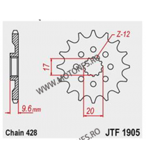 JT - Pinion (fata) JTF1905, 13 dinti - KTM SX85 Husq TC85 2018- 105-355-13 JT Sprockets JT Sprockets Pinion 59,00 lei 59,00 l...