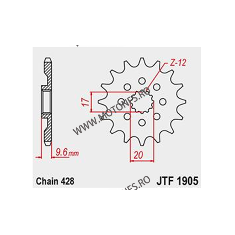 JT - Pinion (fata) JTF1905, 13 dinti - KTM SX85 Husq TC85 2018- 105-355-13 JT Sprockets JT Sprockets Pinion 59,00 lei 59,00 l...