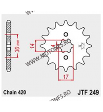 JT - Pinion (fata) JTF249, 15 dinti - 110i Wave 2012-2015 101-249-15 / 726.249-15 JT Sprockets JT Sprockets Pinion 21,00 lei ...