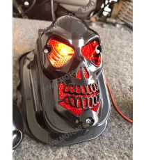 Stop cu leduri Si semnale Suport Numar LED Moto Universal Cafe Racer Cromat Chooper Bobber 2HNPL 2HNPL  Stop Universal 150,00...