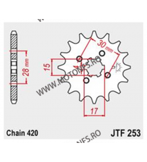 JT - Pinion (fata) JTF253, 12 dinti - SS50 101-221-12 JT Sprockets JT Sprockets Pinion 20,00 lei 20,00 lei 16,81 lei 16,81 lei