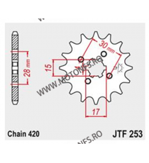 JT - Pinion (fata) JTF253, 13 dinti - MB50/MT50 101-222-13 / 726.23.97 JT Sprockets JT Sprockets Pinion 20,00 lei 20,00 lei 1...