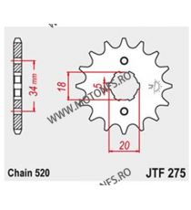 JT - Pinion (fata) JTF275, 15 dinti - CB200 101-424-15 / 726.275-15 JT Sprockets JT Sprockets Pinion 50,00 lei 50,00 lei 42,0...