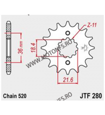 JT - Pinion (fata) JTF280, 13 dinti - NX250 Dominator 101-441-13 / 726.49.63 JT Sprockets JT Sprockets Pinion 47,00 lei 47,00...