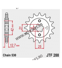 JT - Pinion (fata) JTF288, 18 dinti - CB750K2-6 -1976 101-626-18 / 726.21.65 JT Sprockets JT Sprockets Pinion 90,00 lei 90,00...