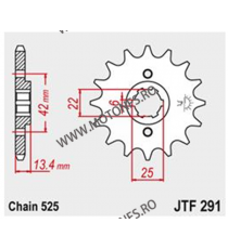 JT - Pinion (fata) JTF291, 16 dinti - CB450S 101-533-16 / 726.50.02 JT Sprockets JT Sprockets Pinion 81,00 lei 81,00 lei 68,0...