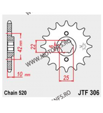 JT - Pinion (fata) JTF306, 15 dinti - NX500/650Dom1988 101-432-15 / 726.47.99 JT Sprockets JT Sprockets Pinion 68,00 lei 68,0...