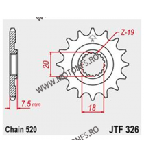 JT - Pinion (fata) JTF326, 12 dinti - CR125 1987-2003 101-412-12 / 726.32.62 JT Sprockets JT Sprockets Pinion 54,00 lei 54,00...