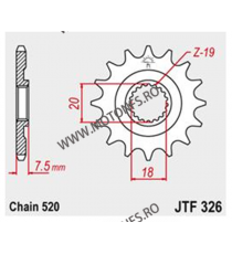 JT - Pinion (fata) JTF326, 13 dinti - CR125 1987-2003 101-412-13 / 726.32.70 JT Sprockets JT Sprockets Pinion 55,00 lei 55,00...