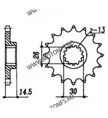 JT - Pinion (fata) JTF335, 15 dinti - CBX1000 Kette 630 101-854-15 / 726.22.15 JT Sprockets JT Sprockets Pinion 115,00 lei 11...