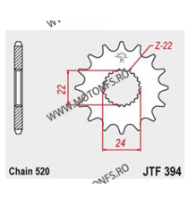 JT - Pinion (fata) JTF394, 14 dinti - Aprilia 125 Pegaso/RedRose/RS 105-483-14 / 726.98.22 JT Sprockets JT Sprockets Pinion 4...