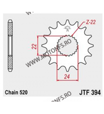 JT - Pinion (fata) JTF394, 17 dinti - Aprilia RS125Extr./RS125 2006- 105-483-17 / 726.34.78 JT Sprockets JT Sprockets Pinion ...