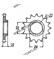 JT - Pinion (fata) JTF402RB (garnitura cauciuc), 16 dinti - BMW F650/ST ApriliaPegaso 1997- 105-484-16-2 / 726.30.23 JT Sproc...