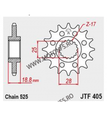 JT - Pinion (fata) JTF405, 19 dinti - BMW F800R 105-518-19 / 726.405-19 JT Sprockets JT Sprockets Pinion 125,00 lei 125,00 le...