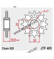 JT - Pinion (fata) JTF405, 20 dinti - BMW F800R 105-518-20 / 726.405-20RB JT Sprockets JT Sprockets Pinion 125,00 lei 125,00 ...