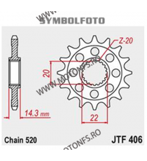 JT - Pinion (fata) JTF406, 16 dinti - BMW G 310GS / G 310R 2016- 105-486-16 / 726.406-16 JT Sprockets JT Sprockets Pinion 80,...