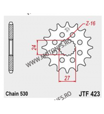 JT - Pinion (fata) JTF423RB (garnitura cauciuc), 18 dinti - B-King 1300/Hayabusa 1300 2008- 103-614-18-2 / 726.39.16 JT Sproc...
