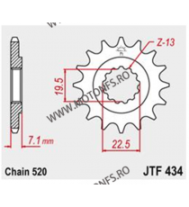 JT - Pinion (fata) JTF434, 14 dinti - DR250S 1982-1987 103-462-14 / 726.26.45 JT Sprockets JT Sprockets Pinion 56,00 lei 56,0...