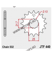 JT - Pinion (fata) JTF440, 14 dinti - GSX1100R -1987+1988 103-764-14 / 726.28.76 JT Sprockets JT Sprockets Pinion 67,00 lei 6...