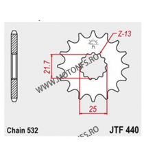 JT - Pinion (fata) JTF440, 15 dinti - GSX1100/R 1987-/RF900RR 1994- 103-764-15 / 726.47.24 JT Sprockets JT Sprockets Pinion 7...
