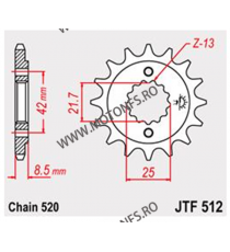 JT - Pinion (fata) JTF512, 17 dinti - KLE500 1997-/ ER-5 104-463-17 JT Sprockets JT Sprockets Pinion 59,00 lei 59,00 lei 49,5...