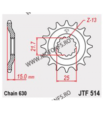 JT - Pinion (fata) JTF514, 15 dinti - GPZ750 1983-1984 104-866-15 / 726.26.11 JT Sprockets JT Sprockets Pinion 102,00 lei 102...