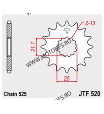 JT - Pinion (fata) JTF520, 17 dinti - GSX-R600/GSX-R750/DL1000 105-563-17 JT Sprockets JT Sprockets Pinion 49,00 lei 49,00 le...