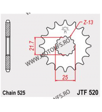 JT - Pinion (fata) JTF520RB (garnitura cauciuc), 17 dinti - GSX-R600/GSX-R750/DL1000 105-563-17-2 / 726.34.11 1j JT Sprockets...