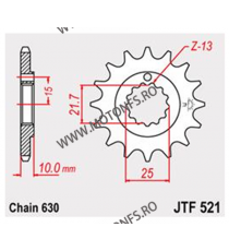 JT - Pinion (fata) JTF521, 15 dinti - Z900'76/Z1000D/A1/A2/H/MK II 104-868-15 / 726.22.31 JT Sprockets JT Sprockets Pinion 96...