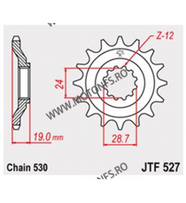 JT - Pinion (fata) JTF527, 17 dinti - ZX10 fr Kette 530 104-653-17 / 726.16.13 JT Sprockets JT Sprockets Pinion 135,00 lei 13...