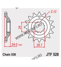 JT - Pinion (fata) JTF528, 17 dinti - ZZR1100 1990-1992 104-652-17 JT Sprockets JT Sprockets Pinion 107,00 lei 107,00 lei 89,...